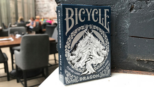 Bicycle Dragon (Blue) by USPCC - Pokerdeck