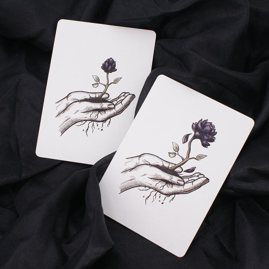 Black Flower Playing Cards by Jack Nobile