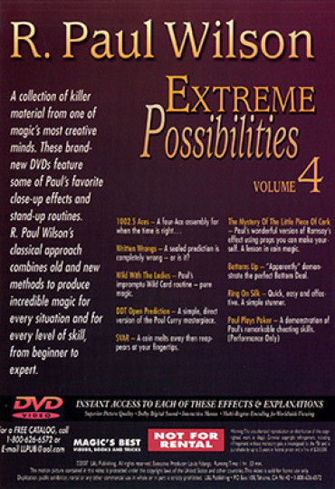 Extreme Possibilities Volume 4 by R. Paul Wilson - DVD