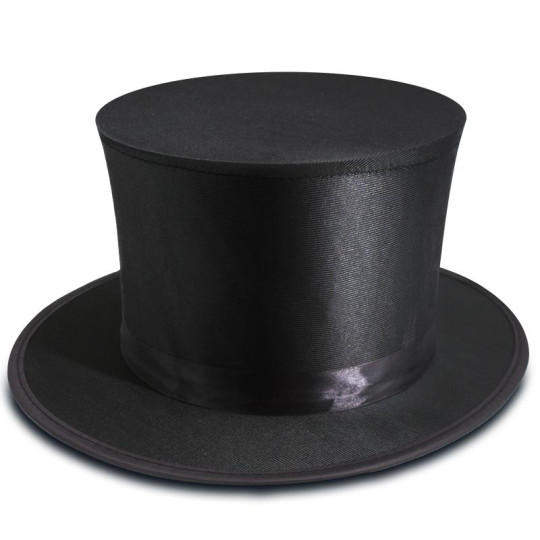 Folding Top Hat with Secret Pocket - Black