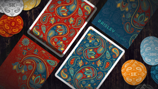 Plastic Paisley Poker Blue by Dutch Card House Company - Pokerdeck