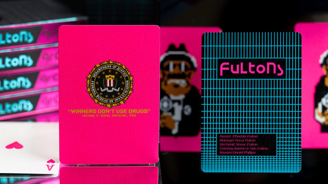 FULTONS Arcade TRON Edition Pink and Blue Foil - Pokerdeck