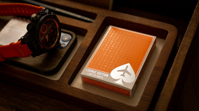 Lounge Edition in Hangar (Orange) with Limited Back by Jetsetter - Pokerdeck