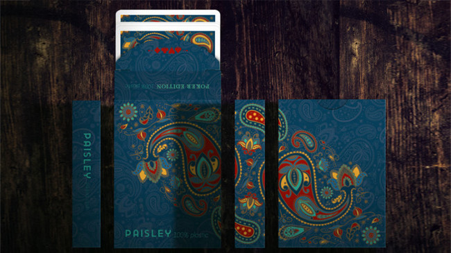 Plastic Paisley Poker Blue by Dutch Card House Company - Pokerdeck