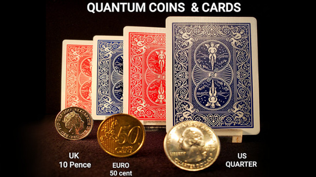 Quantum Coins (US Quarter Red Card)s by Greg Gleason and RPR Magic Innovations