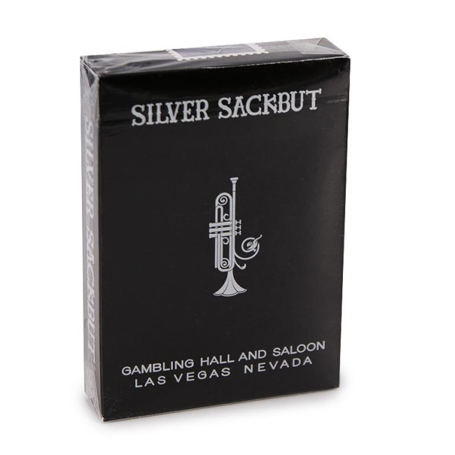 Silver Sackbut Playing Cards - Black